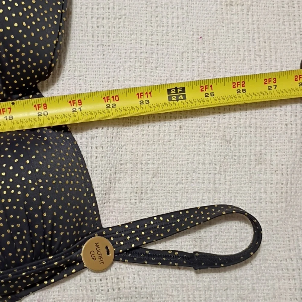 NWT Nip Tuck Swimsuit One Piece Black And Gold Multi Fit Cup Women's Size 4 - Picture 8 of 11